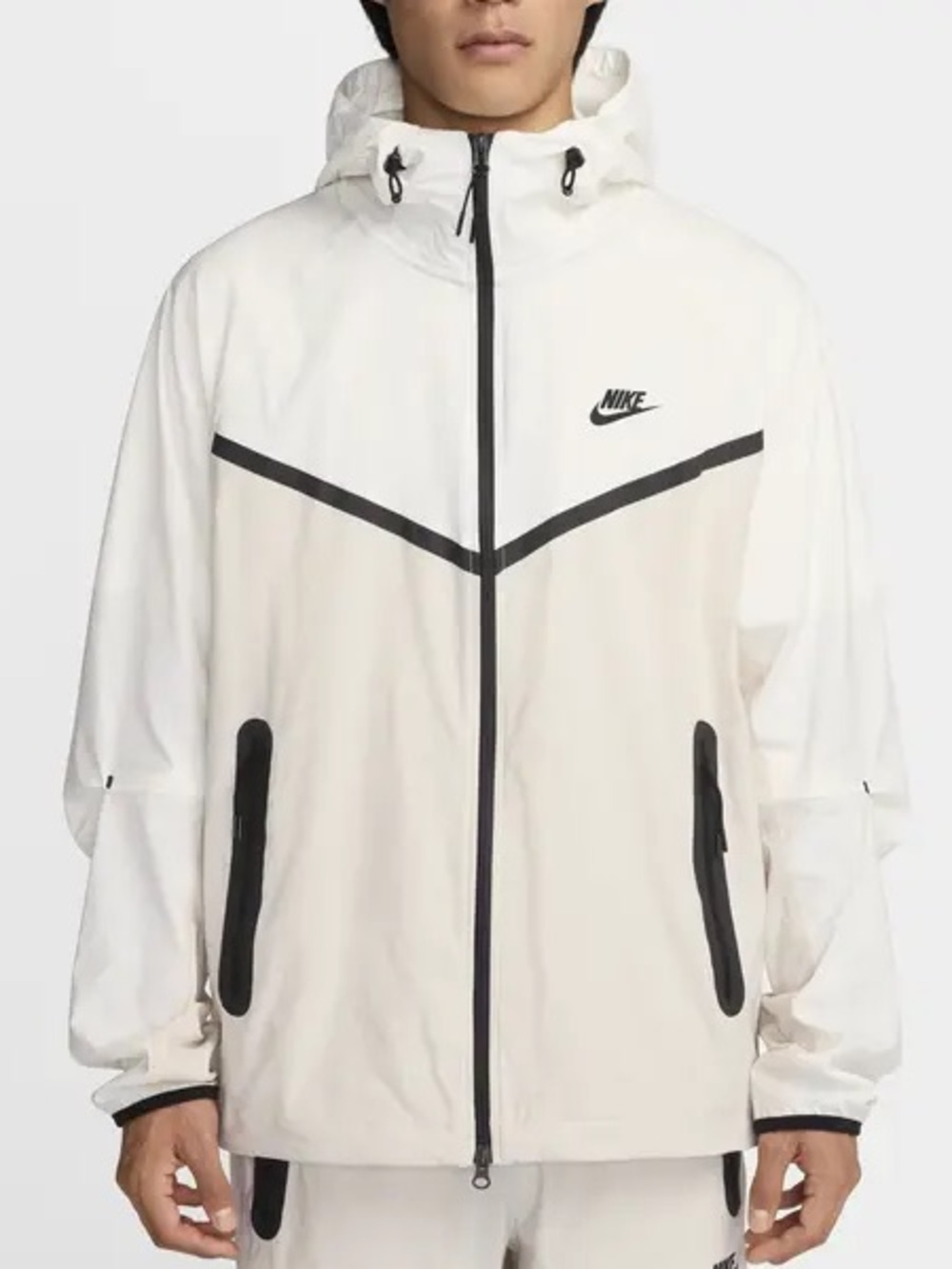 NWT$145 Nike Tech Men's Full-Zip Woven Jacket Lightweight Large Beige
